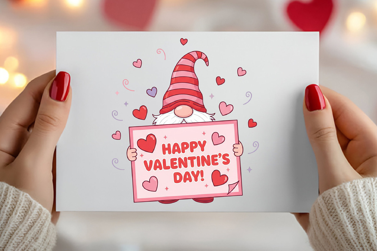 Gnome Valentine Png, Valentine's Day, an Illustration by Canvas Craft (Photo 5 of 7)