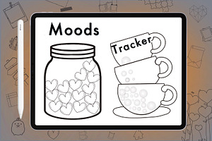 Planner Digital Doodle Mood Tracker