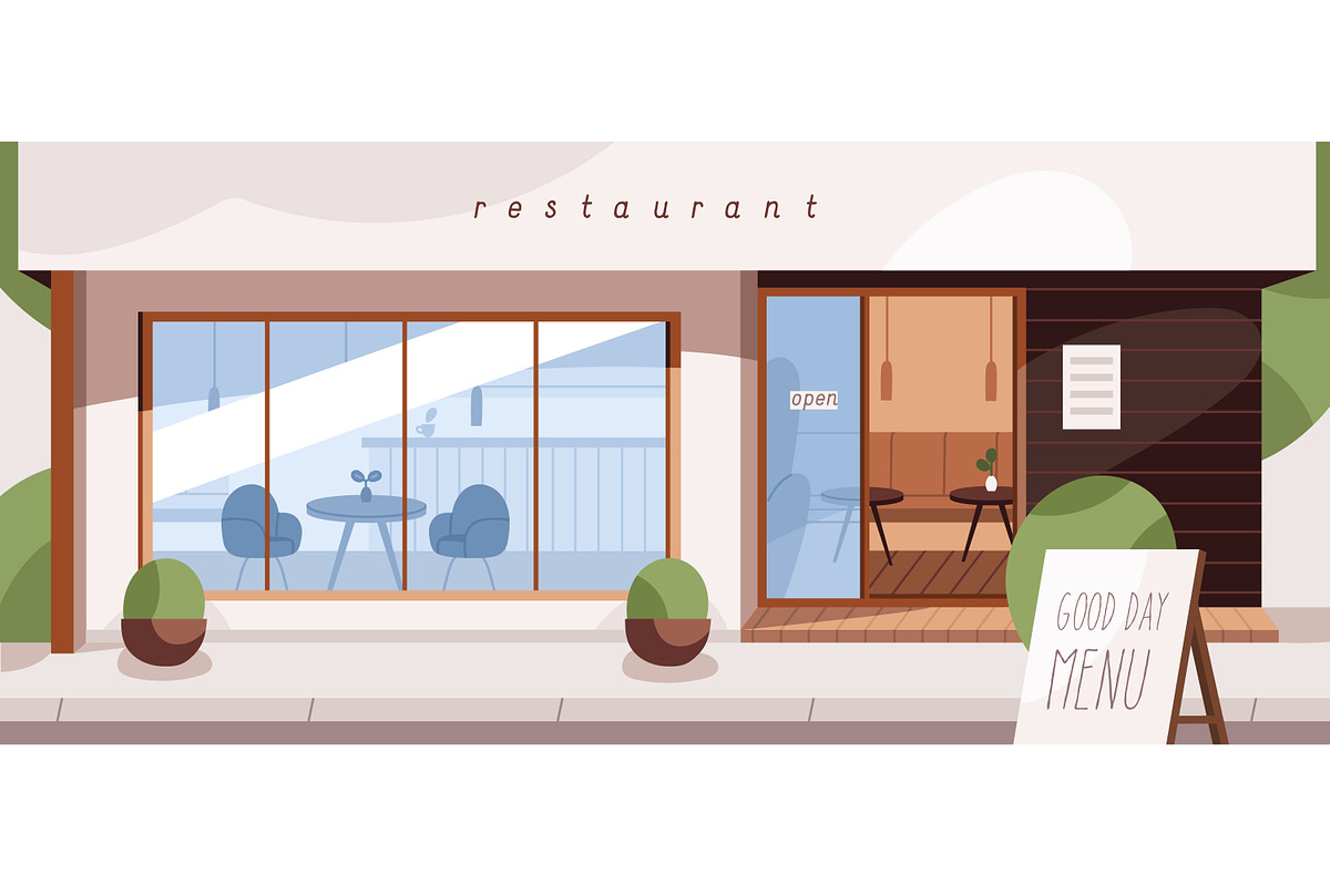 Cafes, restaurants with terraces set, a Food Illustration by Good Studio (Photo 3 of 5)