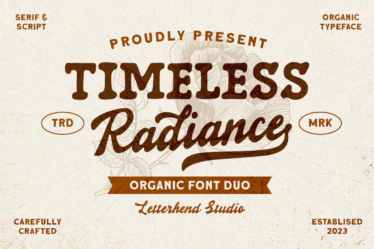 Timeless Radiance - Organic Font Duo, a Serif Font by Letterhend Studio (Photo 1 of 10)