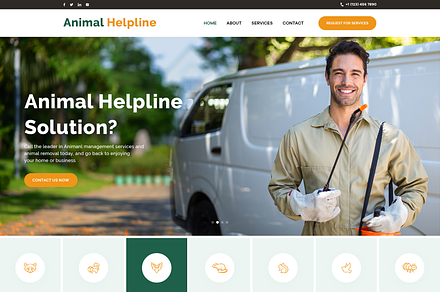 Animal Helpline Webdesign, a Landing Page Template by simplywebs