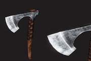 One-handed Viking Battle Axe, an Object 3D Model by GamePoly (Thumbnail 2 of 6)