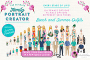 Portrait Creator Family Summer Beach, a Person Illustration by Lauren Lesley Studio (Thumbnail 10 of 15)