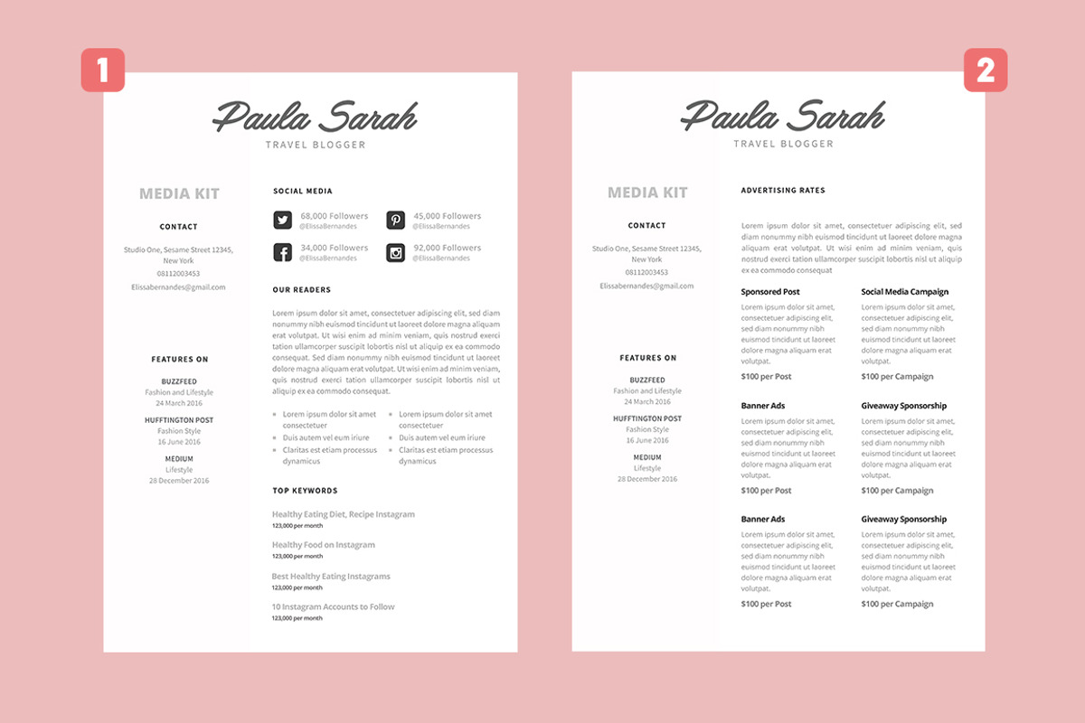 Media Kit Template for Blogger, a Social Media Template by ariodsgn (Photo 3 of 4)