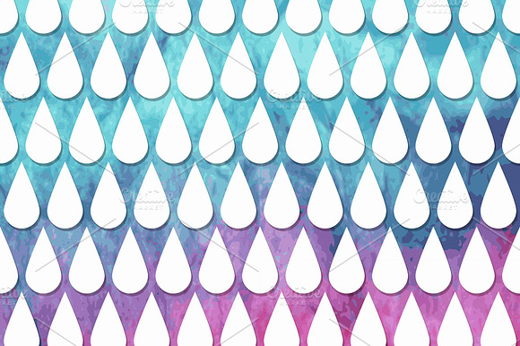 Vector Pattern With Rain Drops