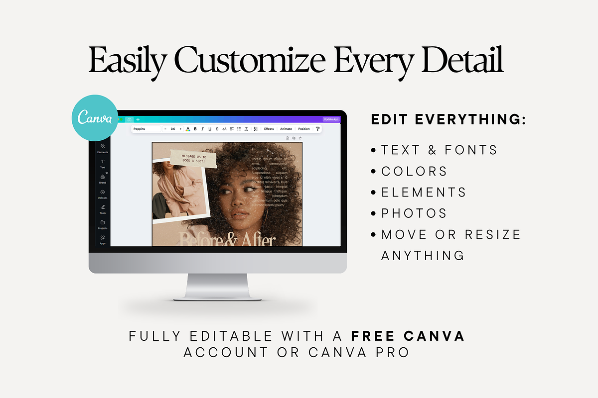 Luxury Hair Instagram Templates, a Social Media Template by Anna Design Studio (Photo 4 of 9)