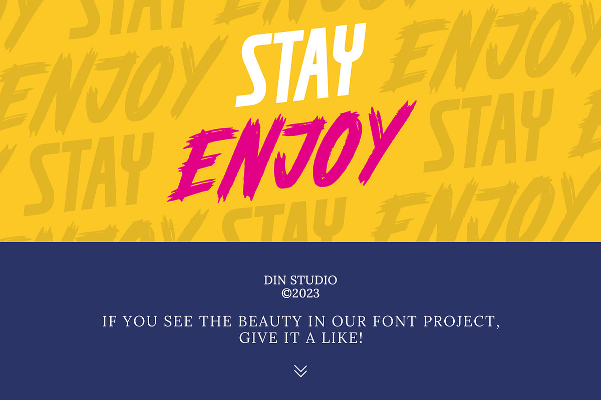 Stay Enjoy, a Script Font by din-studio.com (Photo 11 of 11)