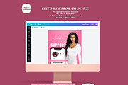 Luxury soft Pink hair stylist flyer, a Social Media Template by Foedesigner (Thumbnail 6 of 8)