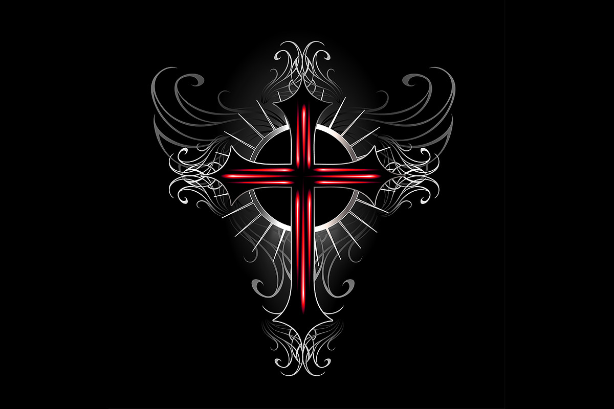 Crimson Gothic cross, a Decorative Illustration by blackmoon9 (Photo 1 of 3)