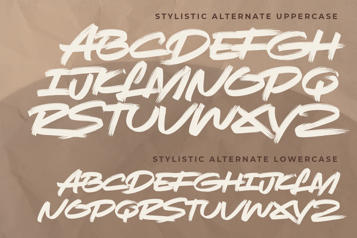 Sikat Rusak • A Dry Brush, a Font by azetypestudios.com (Photo 17 of 22)
