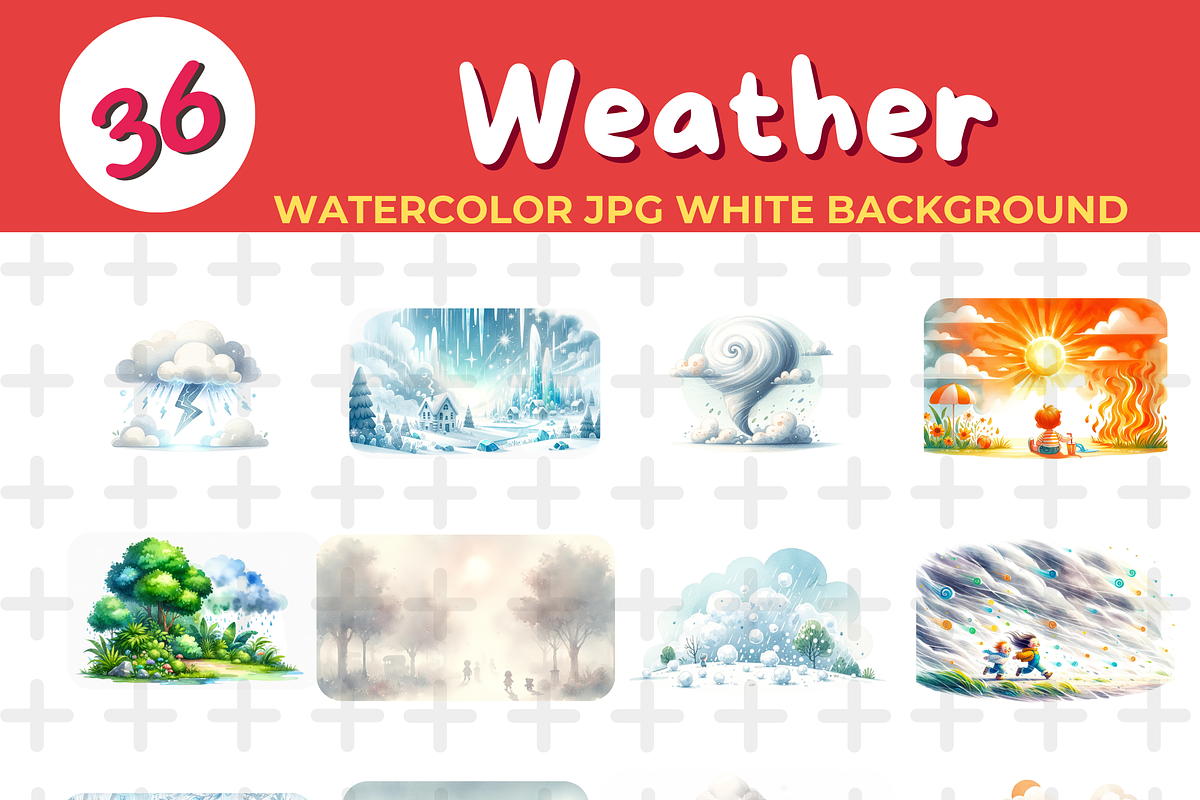 Weather watercolor Jpg Background, a Seasonal Illustration by John_Walker (Photo 1 of 3)
