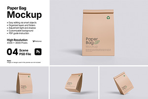 Paper Bag Mockup Bundle Set, a Packaging Mockup by Rielismee