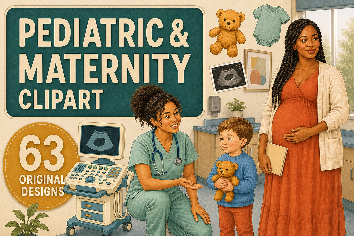 Pediatric Maternity Care Clipart, an Object Graphic by KamimiArt (Photo 1 of 6)