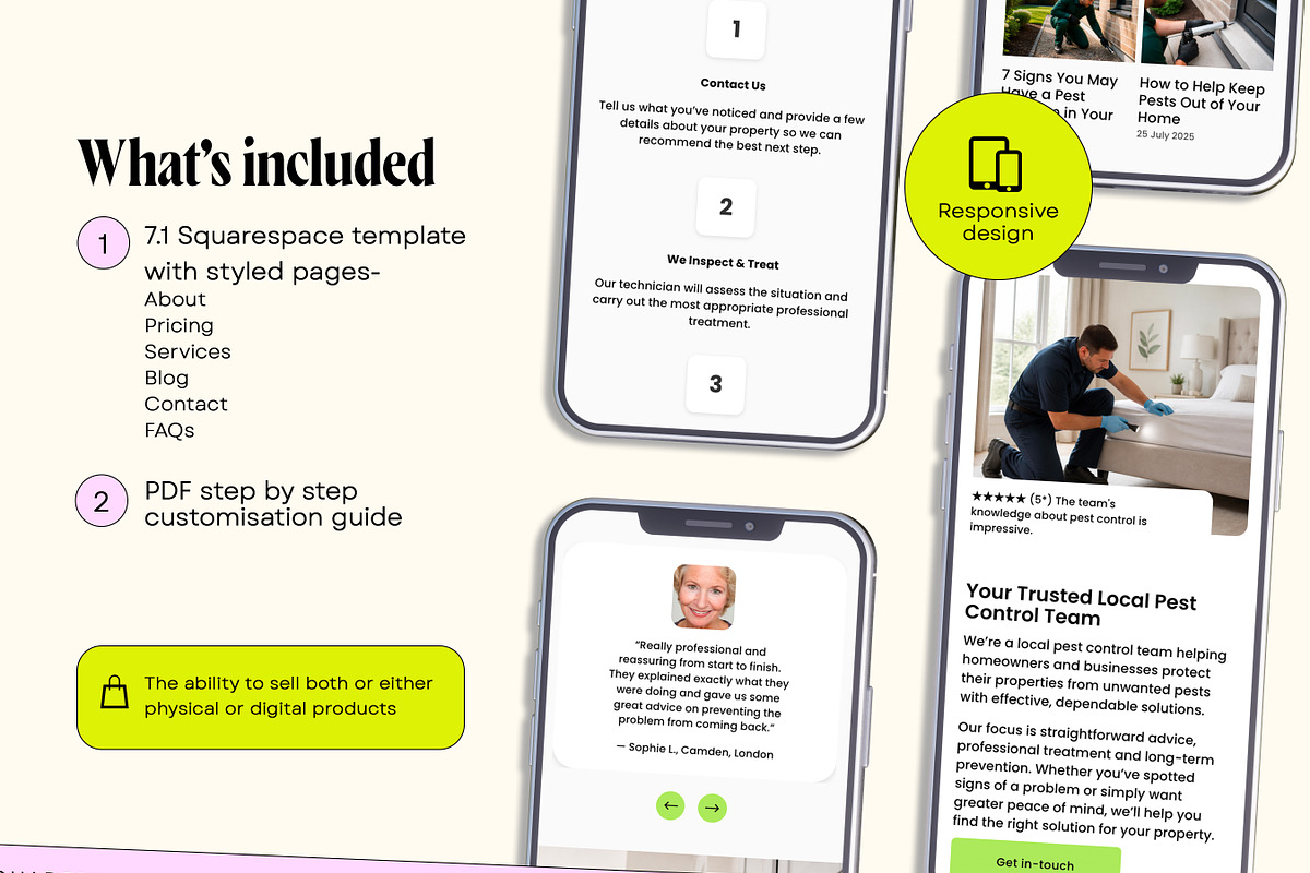 Pest Control Squarespace Template, a Squarespace Template by Template Twist Shop (Photo 4 of 9)