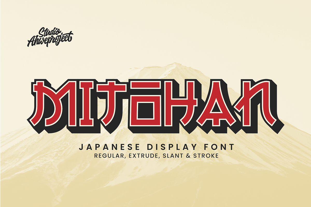Mitohan - Japanese Display Font, a Symbol Font by ahweproject (Photo 1 of 15)