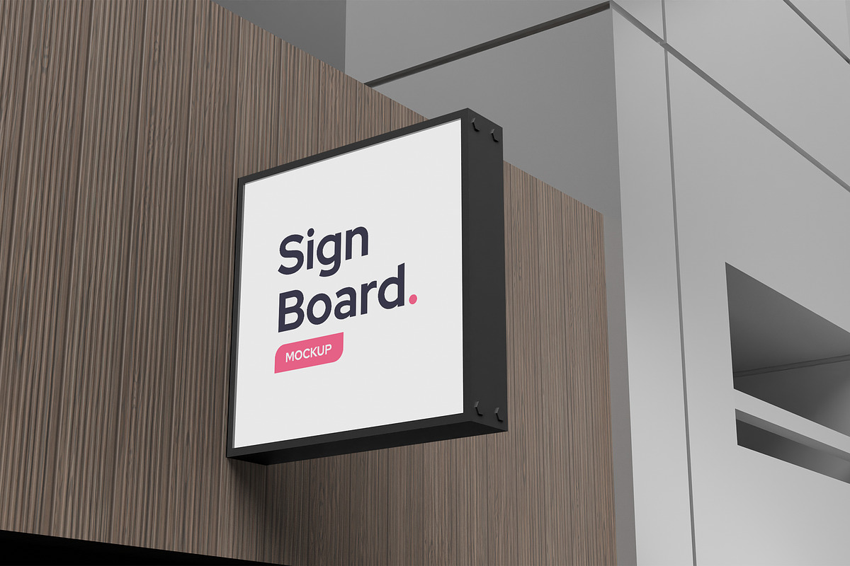 Signboard Mockup Pack Template, an Advertising Mockup by Neermana