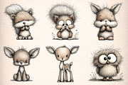 Cute Woodland Animals Clipart, an Illustration by Digital Artistic99 (Thumbnail 2 of 11)