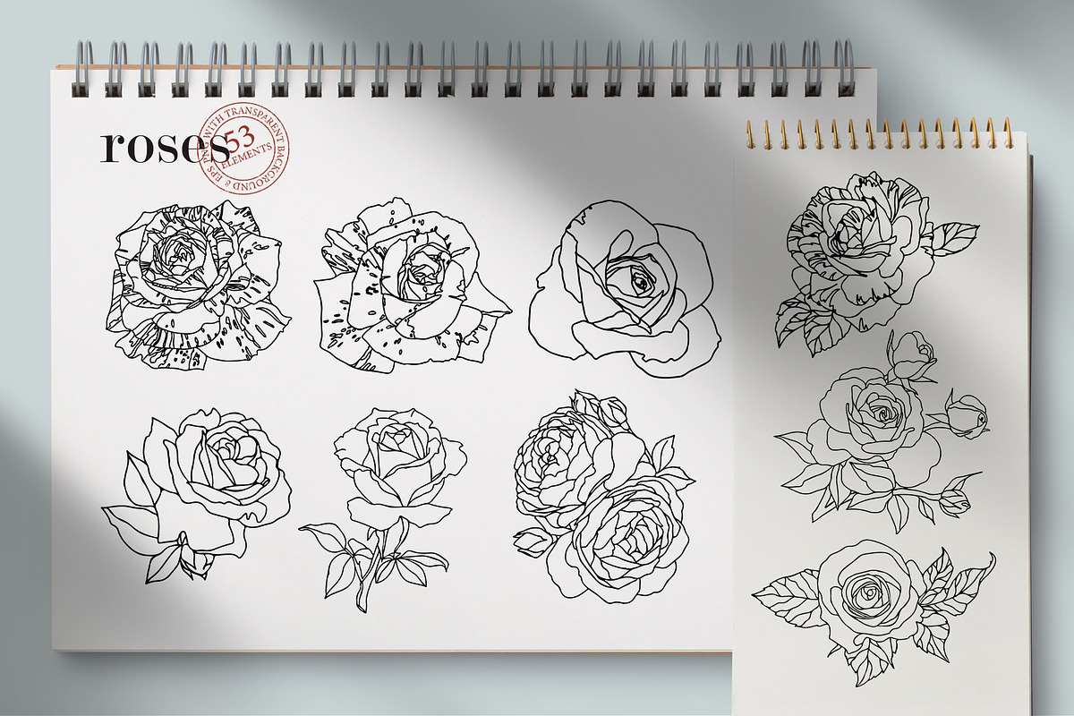 Flowers Line Hand Drawn, a Decorative Illustration by LanaDzi (Photo 2 of 10)