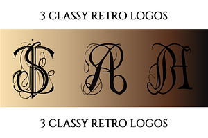 3 Classy Retro Logos