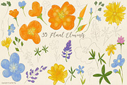 Spring Wildflowers Design Set, a Seasonal Illustration by Porter Fig (Thumbnail 2 of 5)