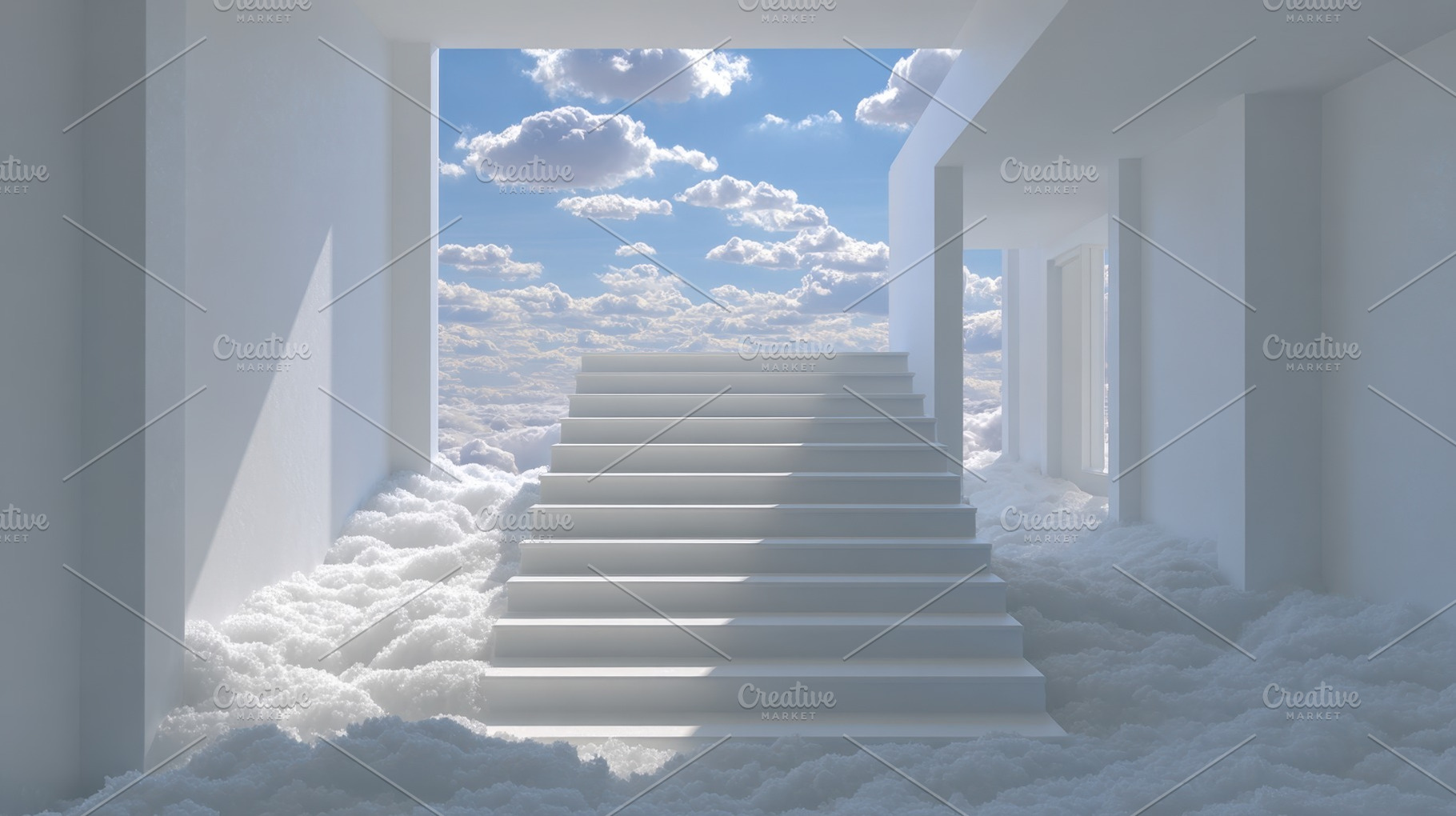 Stairs to the bright sky, a Photo by Beautiful things