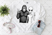 Bigfoot Alien Spaceship Digital Png, an Illustration by Craft Nest (Thumbnail 3 of 6)