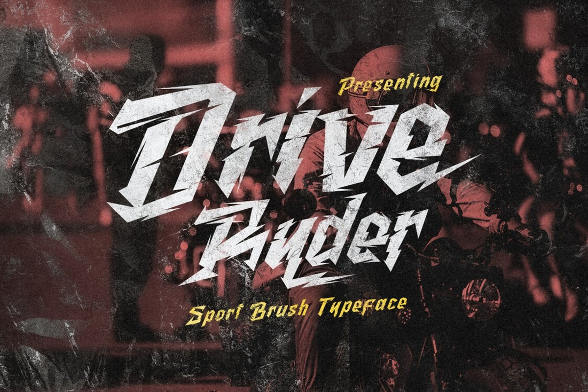 Drive Ryder, a Blackletter Font by Koplexs Studio (Photo 1 of 10)