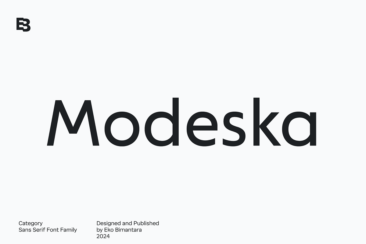 Modeska; Sans Serif Font Family, a Sans Serif Font by Eko Bimantara (Photo 1 of 16)