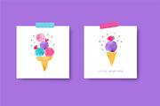 It's Ice Cream Time, a Decorative Illustration by Cute And Wild (Thumbnail 3 of 6)