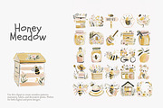 Honey meadow clipart bundle, a Decorative Illustration by Patishop Art (Thumbnail 9 of 11)