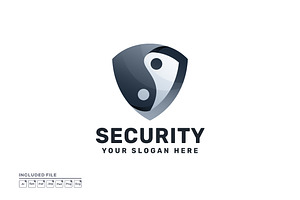 Security Yin Yang Gradient Logo, a Branding & Logo Template by yuanesei