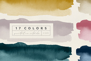 Brush Strokes In 17 Modern Colors