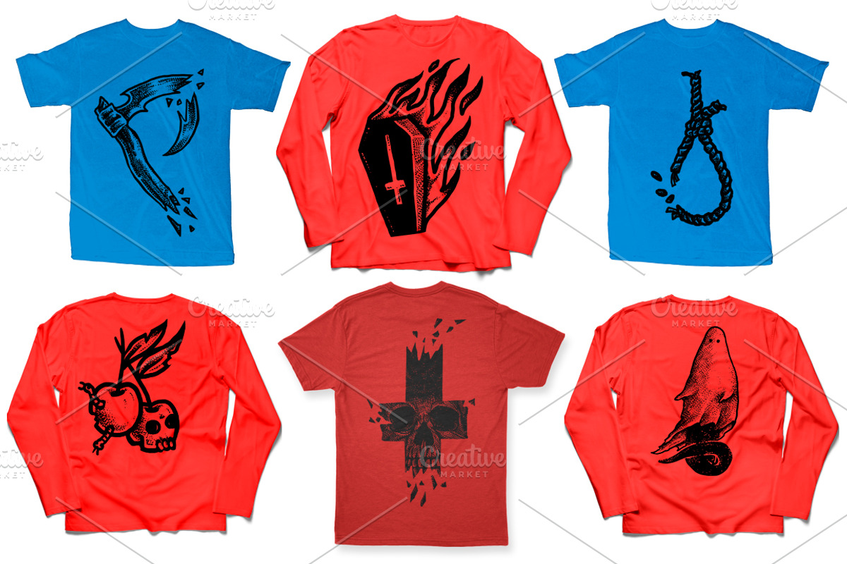 100 Tattoo-Style Tee Designs, an Object Illustration by Design by sebrodbrick (Photo 21 of 34)