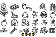 Farm Gardening Line Art Set, an Illustration by designvectx (Thumbnail 3 of 3)