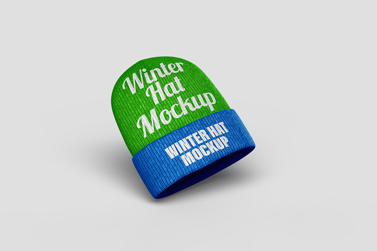Winter Hat Mockup - 8 views, a Hat Mockup by Illusiongraphic (Photo 9 of 19)