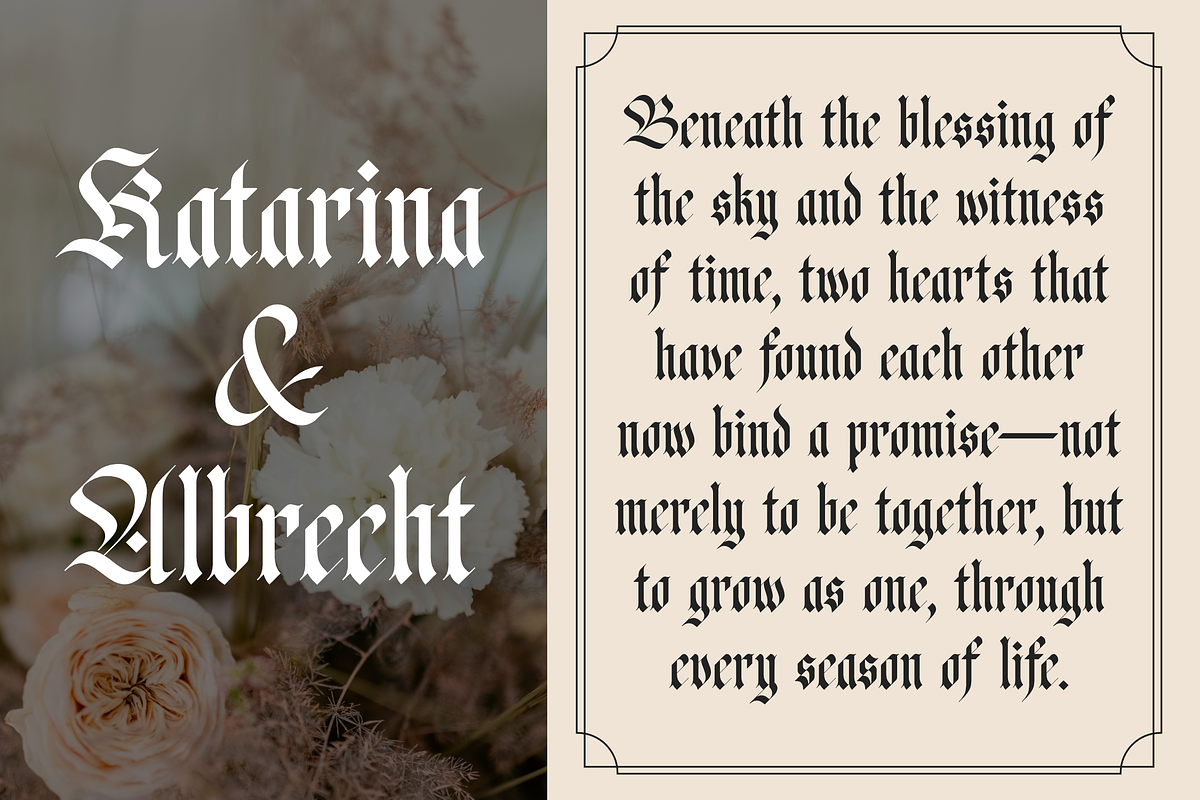 Fusing – Bold Blackletter Simplicity, a Blackletter Font by Sign Studio (Photo 7 of 12)