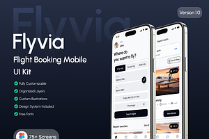 Flight Booking Mobile UI Kit, a Websites & App Template by Creative Graphics