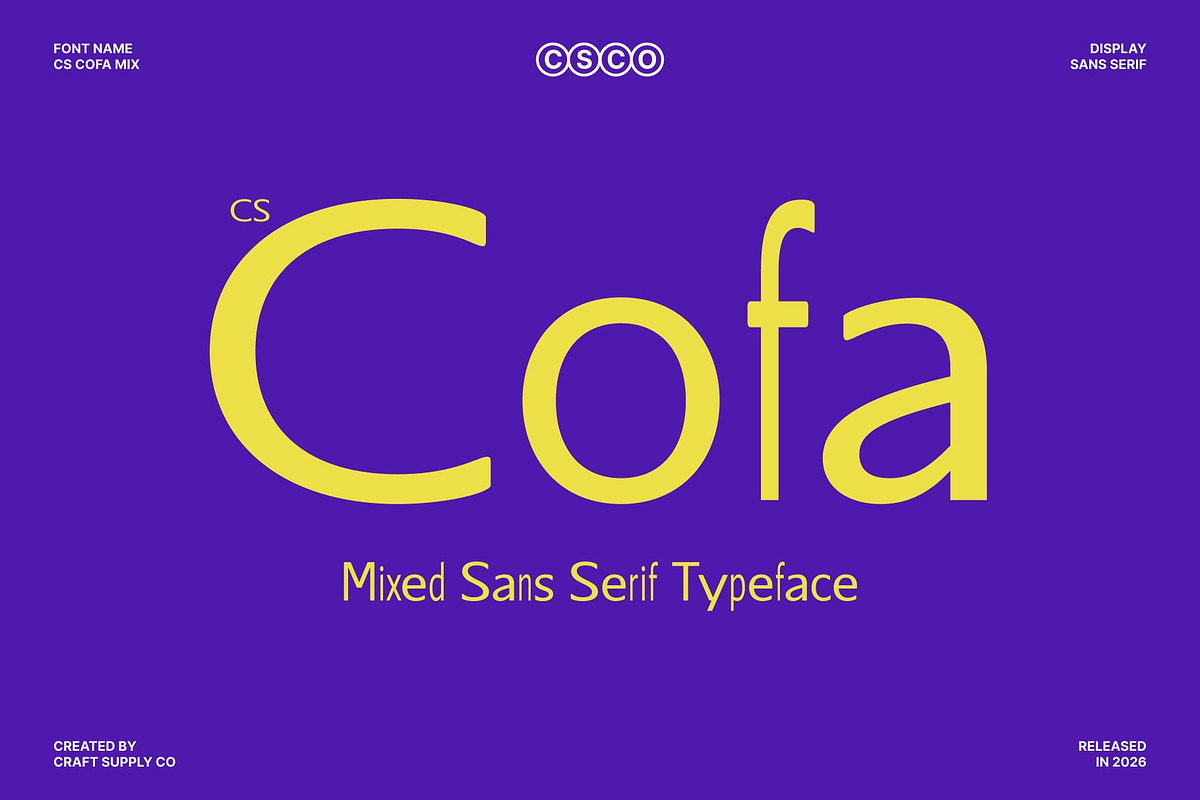 CS Cofa Mix, a Sans Serif Font by Craft Supply Co. (Photo 1 of 8)