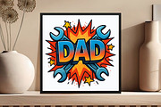 DAD Comic Style Sublimation PNG, an Illustration by DreamCafeArt (Thumbnail 5 of 7)