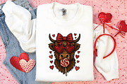 Highland Cow png, Valentine Coquette, an Illustration by DreamPrint404 (Thumbnail 6 of 8)