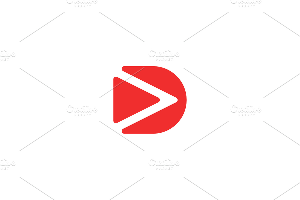 Modern Letter D Play Logo, a Branding & Logo Template by kurostd
