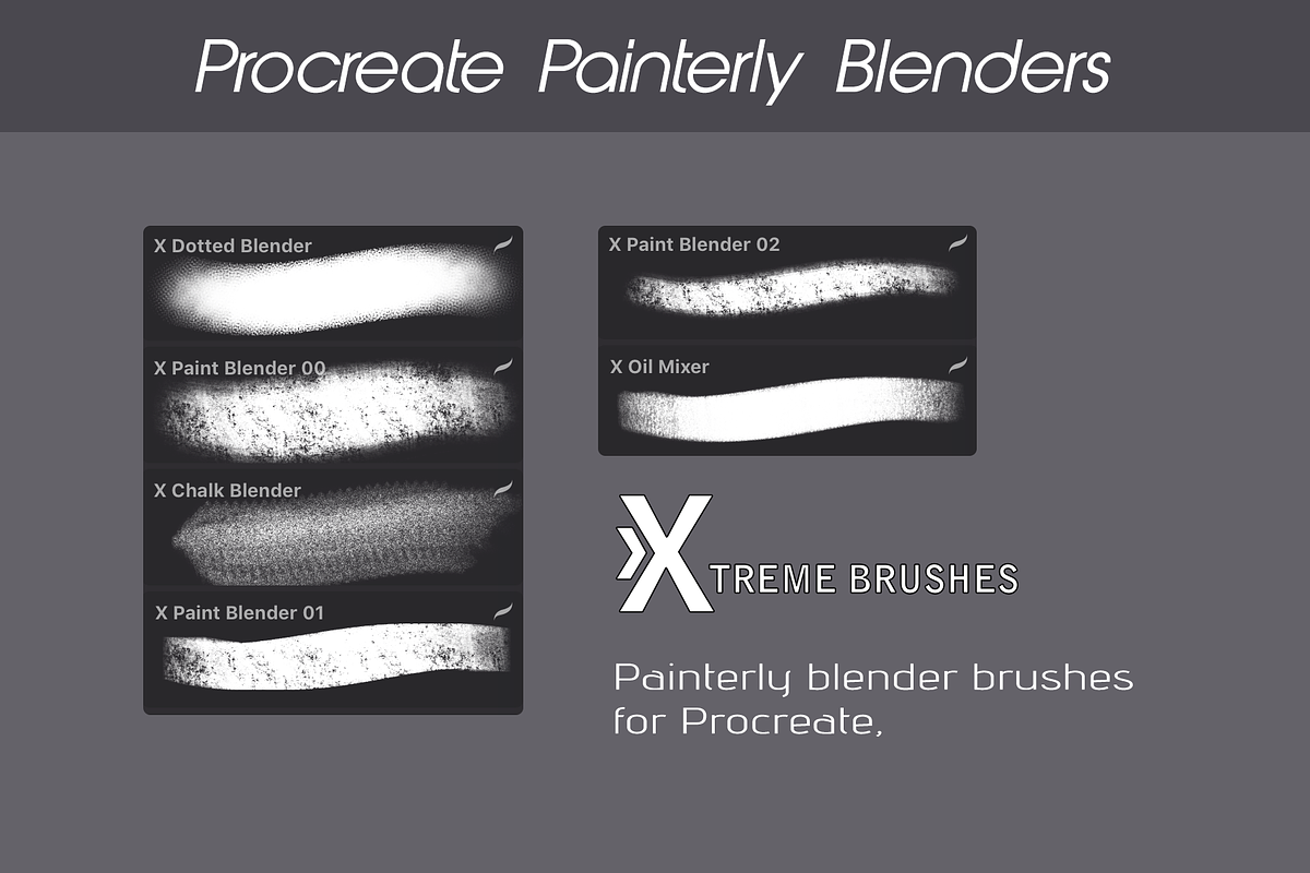 Procreate Painterly Blenders, a Brush Add-On by Extreme Brushes (Photo 2 of 2)