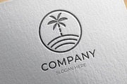 Minimalist coconut beach logo, a Branding & Logo Template by Medianeka (Thumbnail 1 of 3)