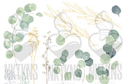 Watercolor Eucalyptus clipart, an Illustration by NKTKNS (Thumbnail 2 of 7)