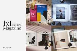 1x1 Square Magazine Mockup Kit