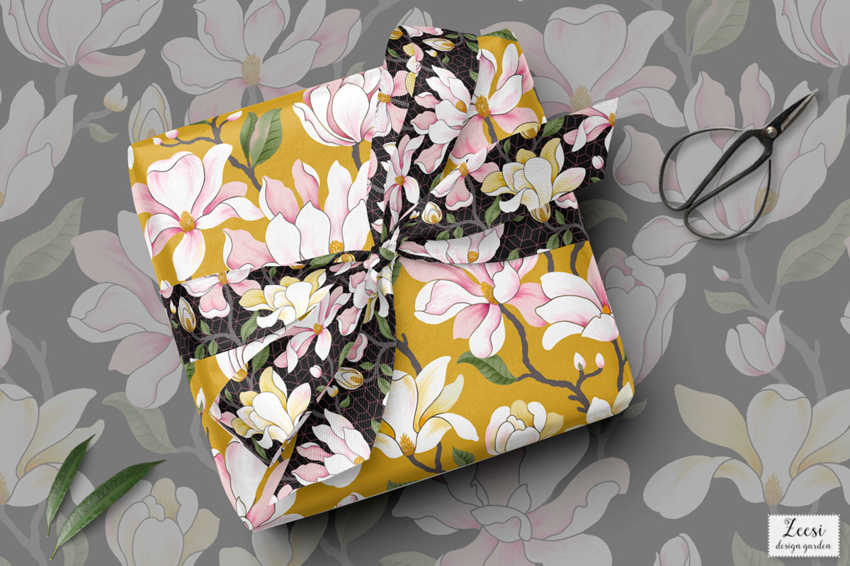 Sweet Magnolia Patterns & Motifs, a Pattern Graphic by Zeesi Design Garden (Photo 8 of 13)