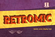RETROMIC – Comic Display Font, a Sans Serif Font by Pinisi ART (Thumbnail 1 of 10)