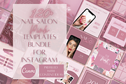Pink Nail Instagram Template Bundle, a Social Media Template by Faytemplates (Thumbnail 1 of 10)
