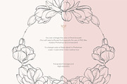 Linear Magnolia Flowers Wreath PNG, an Illustration by Color and Decor (Thumbnail 2 of 7)