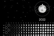 Clear Moon Calendar 2022, a Stationery Template by land art (Thumbnail 8 of 9)
